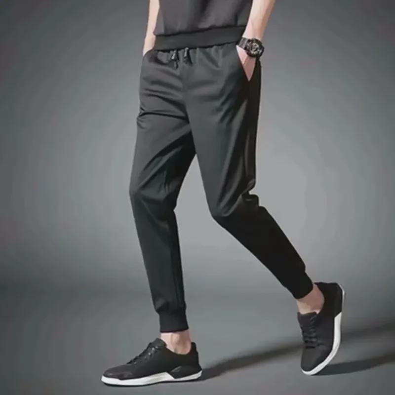 Men's Trendy Korean-Style Loose Harem Sweatpants - Summer & Autumn Nine-Point Casual Leggings