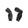 AN10 PTFE Fuel Hose Fitting Adapter Oil Cooler Fuel Pipe Line Forged Type Swivel Hose End Fitting 45°Degree 90°Degree Black 10AN