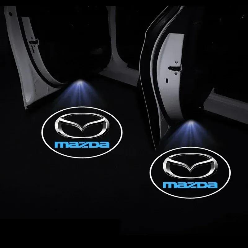Car Door LED HD Welcome Courtesy Shadow Projector Lamp Light For Mazda 3 6 CX5 2 CX3 CX9 MX5 RX8 Axela Demio Atenza MS GJI