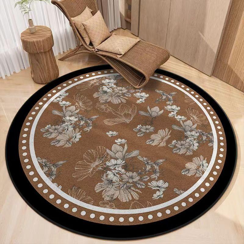 Circular Living Room Carpet Sofa Study Dirt Resistant Bedroom Wear-resistant Floor Mat