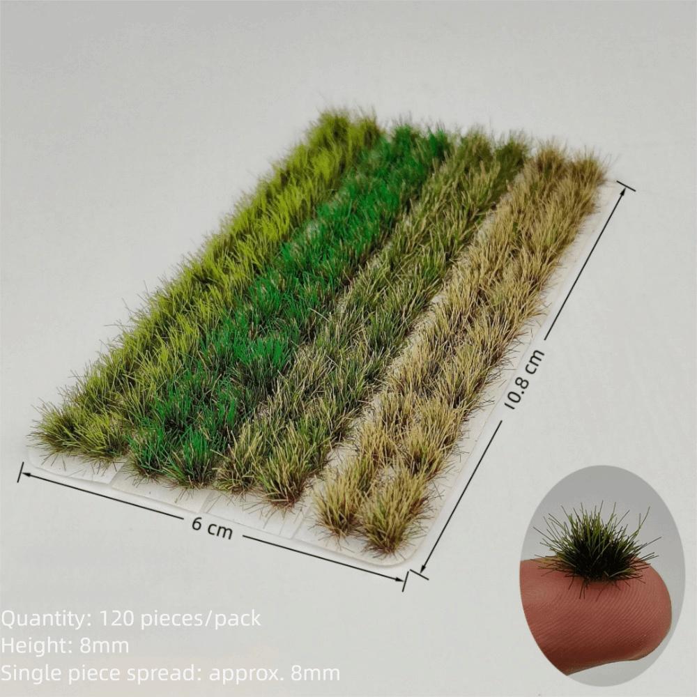 Grass Tufts 120PCS Multicolor 8mm Self Adhesive Miniature Model Sand Table Wargame Landscape DIY Scene Making Model Accessories