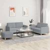VidaXL 3-piece Sofa Set with Cushions Light Grey Fabric 3202094