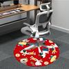 1PC Dogs Playtime Pattern Office Round Area Rug, Mat Suitable For Office, Under Office Chairs Bedroom Living Room Home Decor, Room Deco