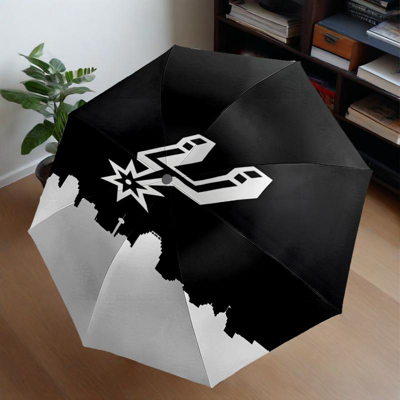 San Antonio Logo Umbrella 8-Frame for Travel, Camping, Casual Lightweight Portable Umbrella, Essential for Every Family Holidays Gift