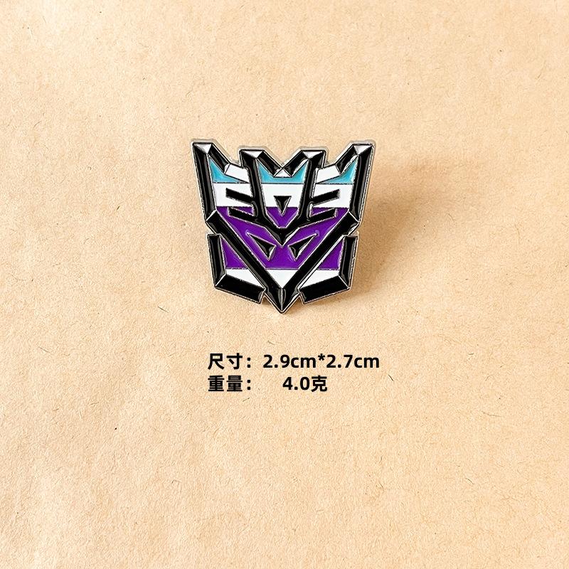 1 Set Transformers Prime Anime Metal Pin Alloy Brooch Japanese Cartoon Gift Optimus Robot Megatron Collectors Fashion Accessory