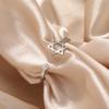 Hexagram Hollow Open Ring With Star Diamond Accents Elegant Versatile Fashion Hand Jewelry