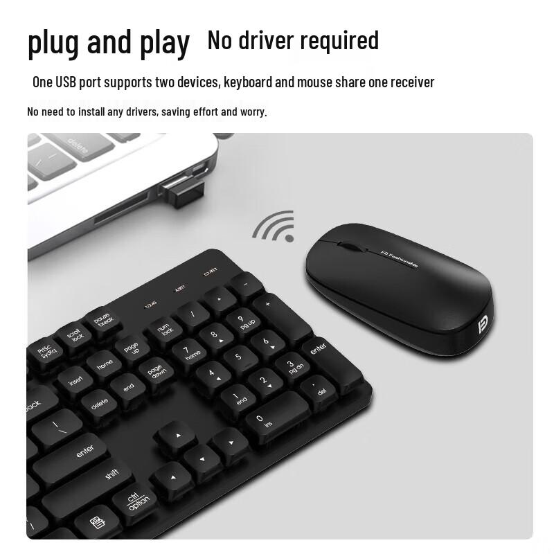 Fude EK633T Wireless Keyboard & Mouse Set