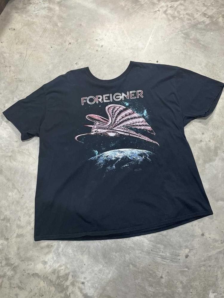 Rare! Foreigner Band Black Shirt Unisex Concert S to 5XL SG654 Unisex T-Shirt