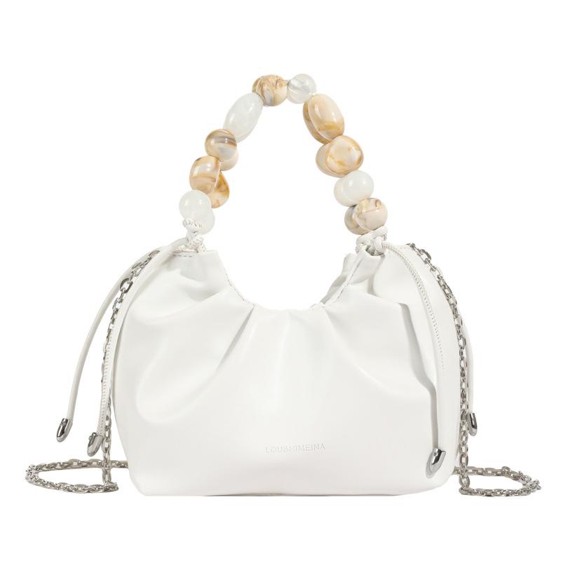 Niche Simple and Beautiful Handbag Women's Texture Pleated Bag New Spring Fashion Casual Crossbody Bag