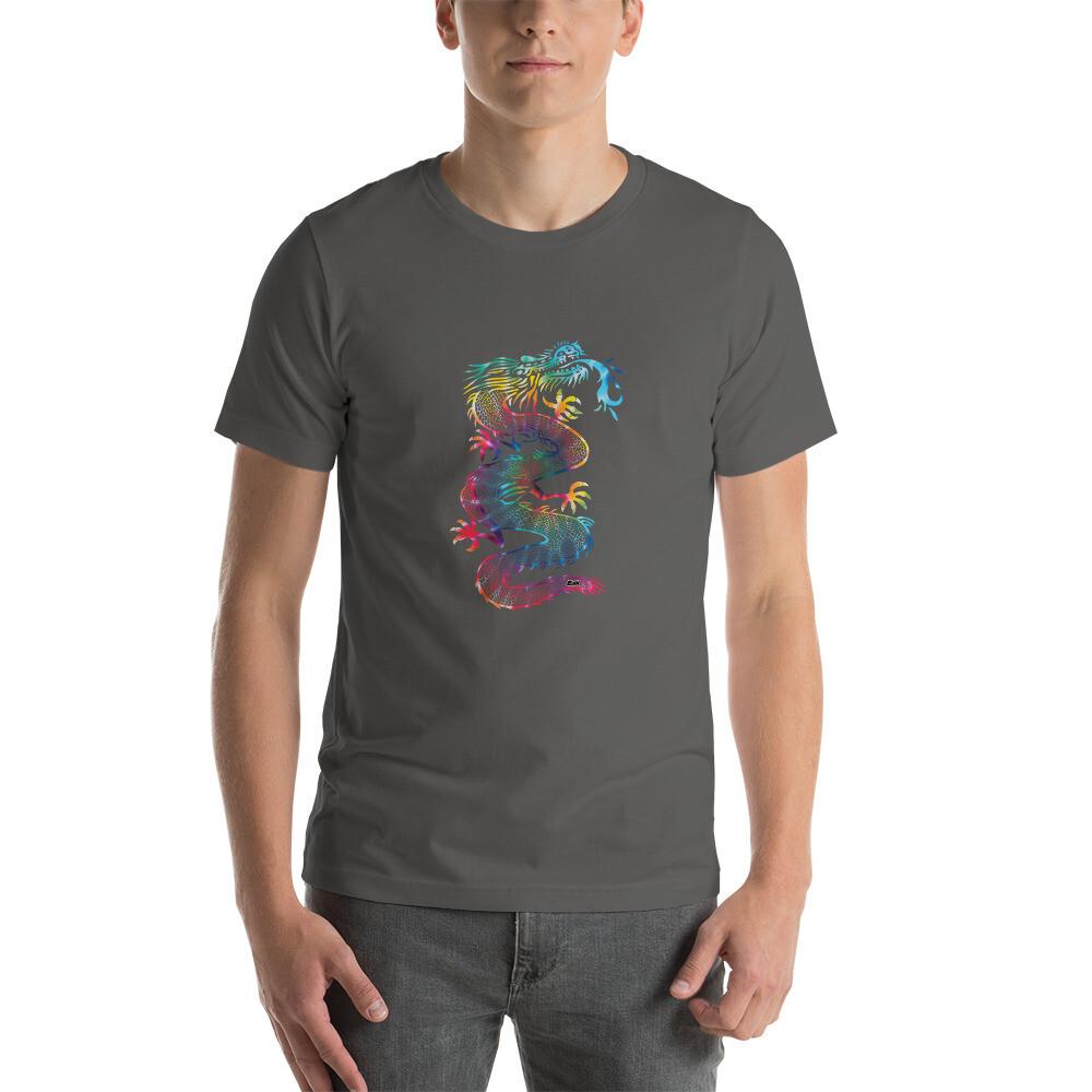 E2K Rainbow dragon Unisex T-Shirt ombre dragons legend strong S