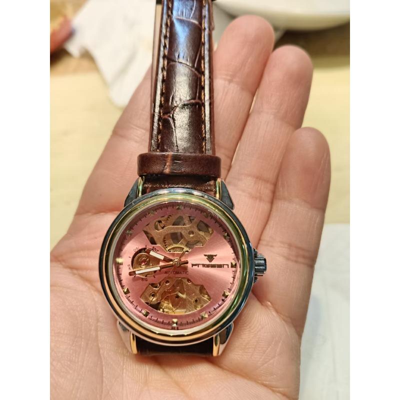 

Top Brand Fashion Mechanical Women s Watch Korean Business Double-Sided Hollow Women s Watch Waterproof Mechanical Gift Watch