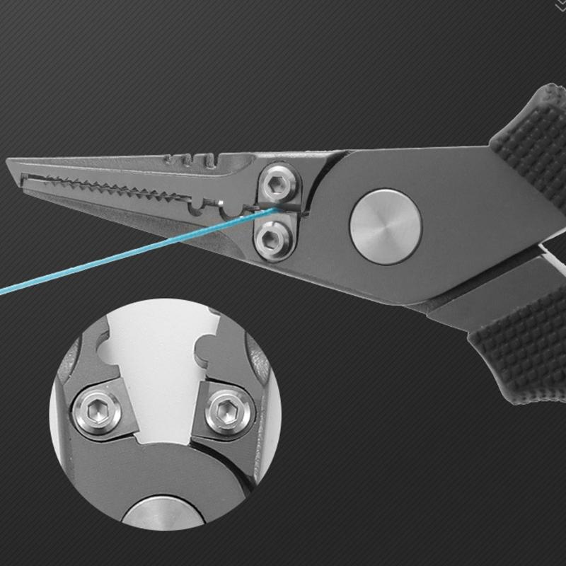 Stainless Steel Fishing Plier Hook Remover Outdoor Fish Line Cutter Tool Comfortable Grip Scissors Fishing Accessories