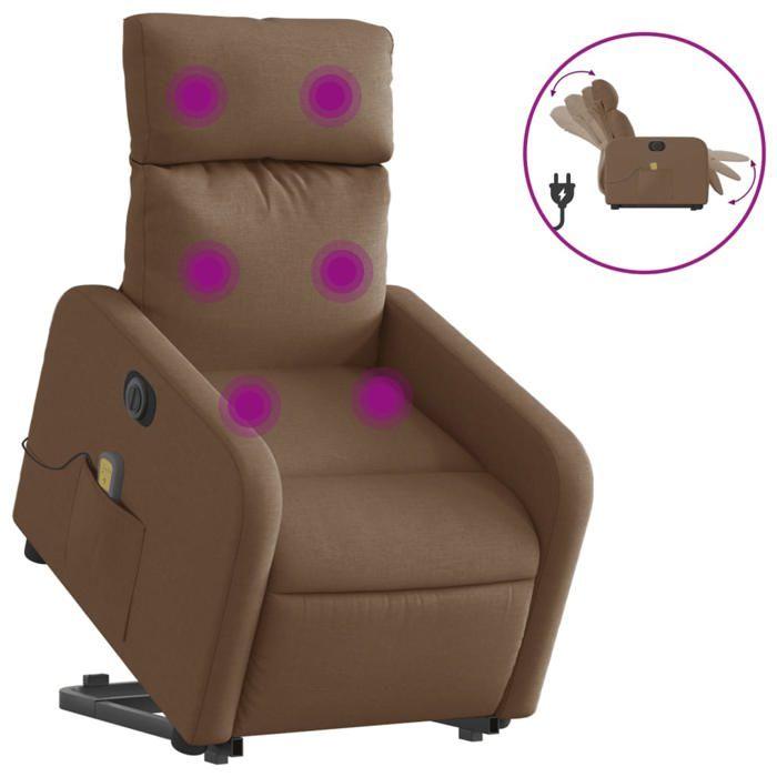 VidaXL Electric Massage Recliner, Relaxation Chair with Adjustable Backrest and Footrest, Salon Seat 3206730