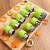 9pcs/set Star Heart-shaped Vegetable Cutter Plastic Handle Portable Cooking Tools Stainless Steel Fruit Cutting Kitchen Utensils