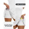 Vestido de Tênis Charmleaks para Mulheres Vestido de Treino com Sutiã Embutido e Bolsos de Shorts Vestido Atlético para Exercício Vestidos de Golfe