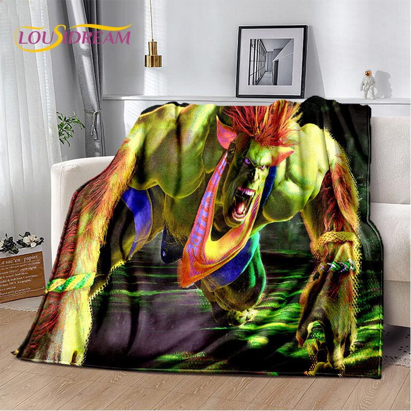 Street Fighter Retro Game Gamer Soft Plush Blanket,Flannel Blanket Throw Blanket for Living Room Bedroom Bed Sofa Picnic Cover