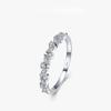 Modian Simple Stackable Cubic Zirconia Finger Rings for Women Solid Sterling Silver Exquisite Fine Ring Fashion Jewelry Gift