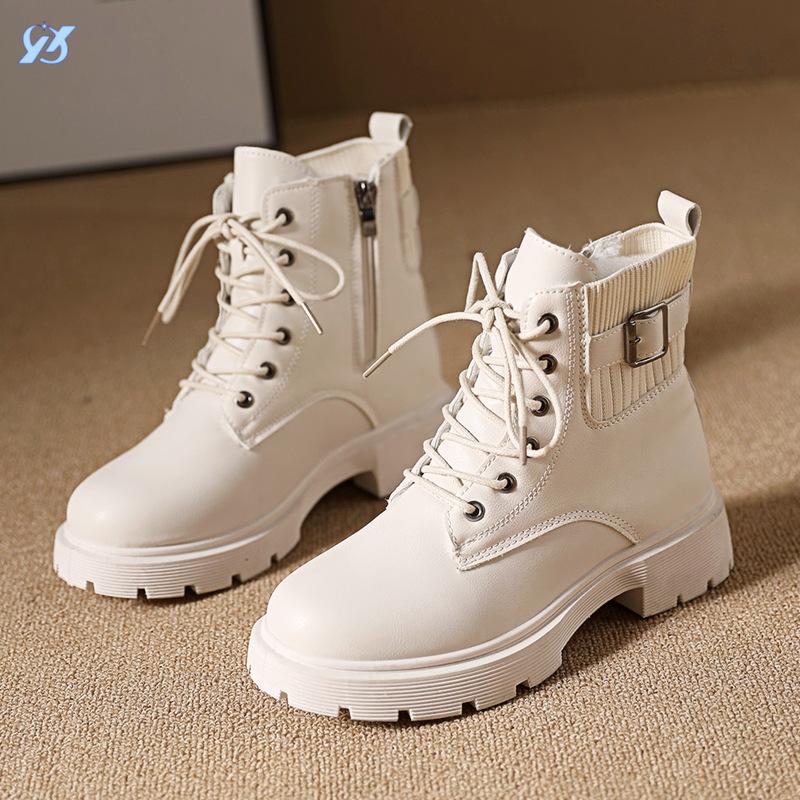 Martin boots women's feet show small height British wind fried street shoes short boots small new boots versatile