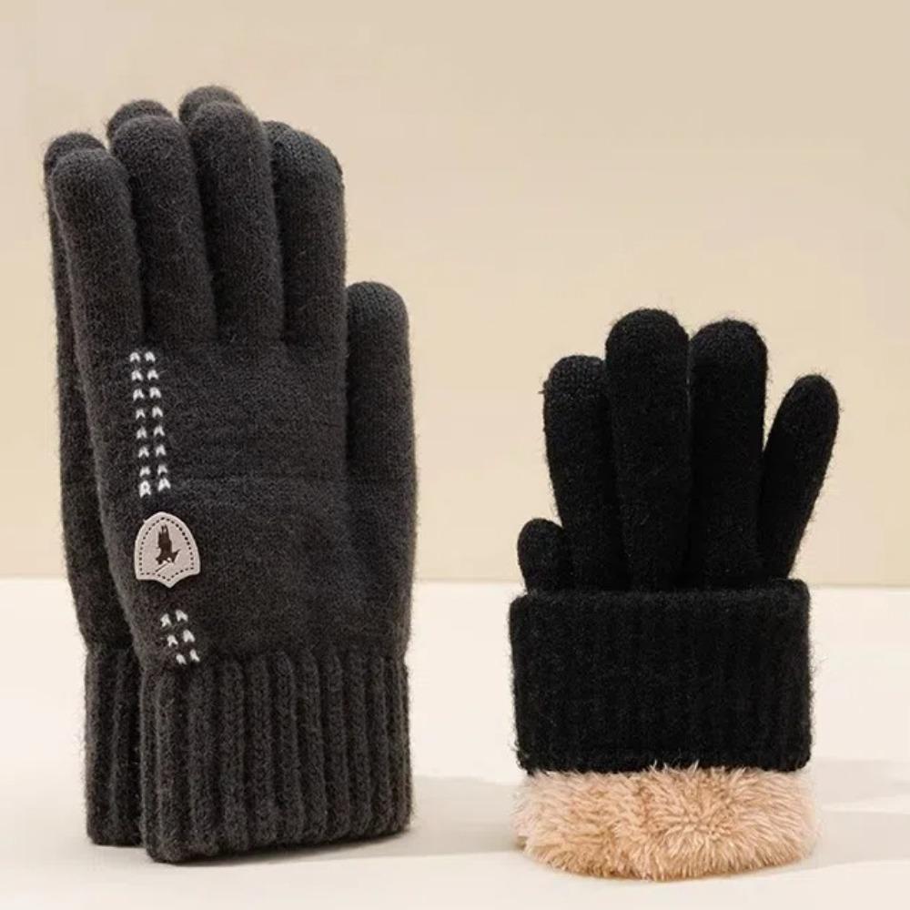 Soft Unisex Anti-cold Mittens Acrylic Fibres Knitted Yarn Flip Mittens Keep Warm