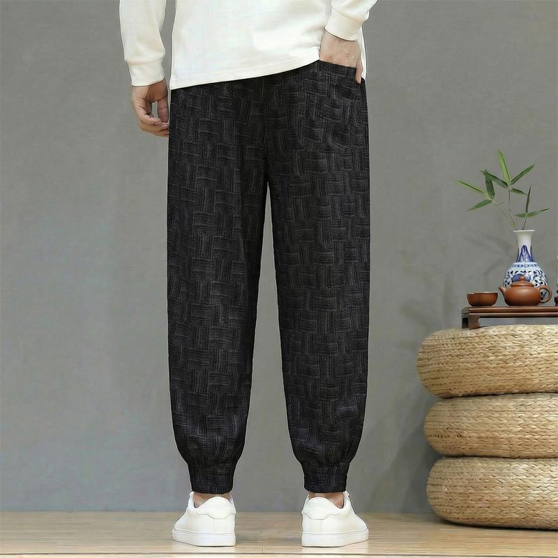 Nadměrná velikost 4XL-10XL Módní Oversize Kalhoty pro Muže Oblečení Ležérní Pružný Pas Dlouhé Kalhoty