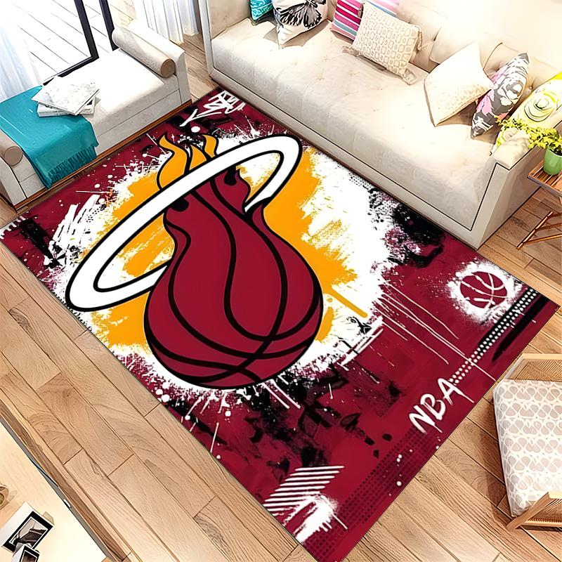 Miami Heat (5) Rug Suitable For Living Rooms Bedrooms Computer Rooms Dining Areas And Placement Under Tables And Chairs Also An Ideal Choice For Offic