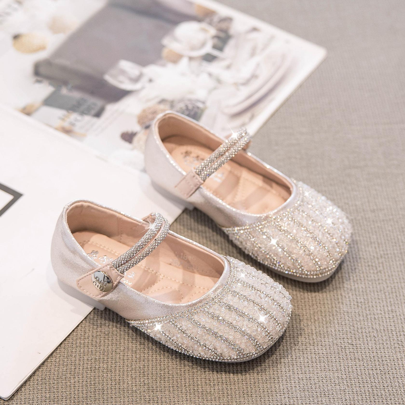 

Girls Princess Shoes Spring New Girls Leather Shoe Soft soled Children s Shoe Fashion Girls Single Shoes Anti slip Girl Shoes 26insole16cm розовый