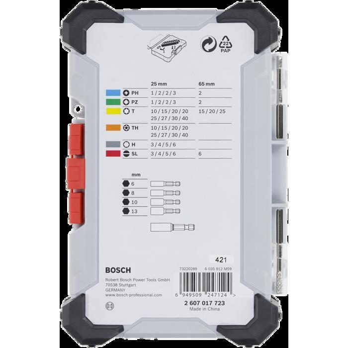 Coffret D'embouts De Vissage - Bosch - 2607017723 - 43 Pièces - Acier S2 - Boîte Pick and Click