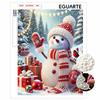 Christmas Snowman Pearl Bead Painting Kit Festive Winter Holiday Aesthetic Art Wall Decor DIY Canvas Craft Set for Elegant Home Gift