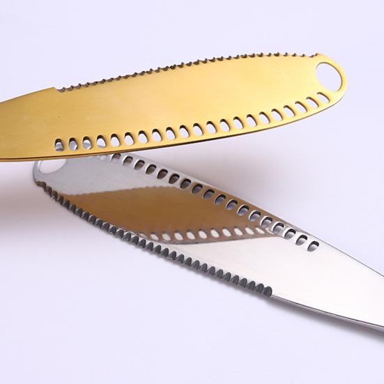 Stainless Steel Cheese Knife Sawtooth Blade Butter Cream Dessert Spreader Tool