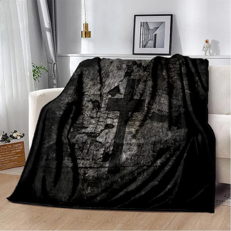 Holy Bible Cross Jesus Pray Soft Plush Blanket,Flannel Blanket Throw Blanket for Living Room Bedroom Bed Sofa Picnic Cover Kids
