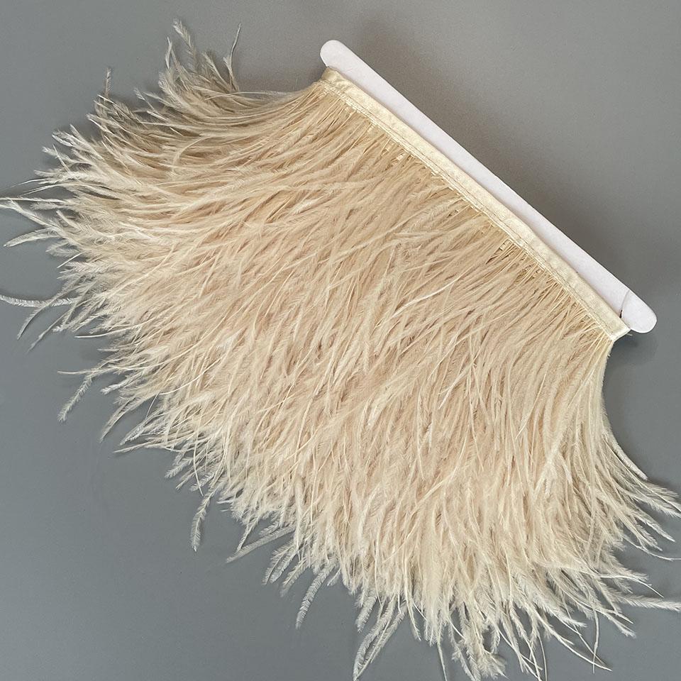 FeatherOstrich Feathers Trim 10 Meter 13-18 CM Feather Plumes Ribbon Selvage For DIY Wedding Dress Decoration Crafts Accessories