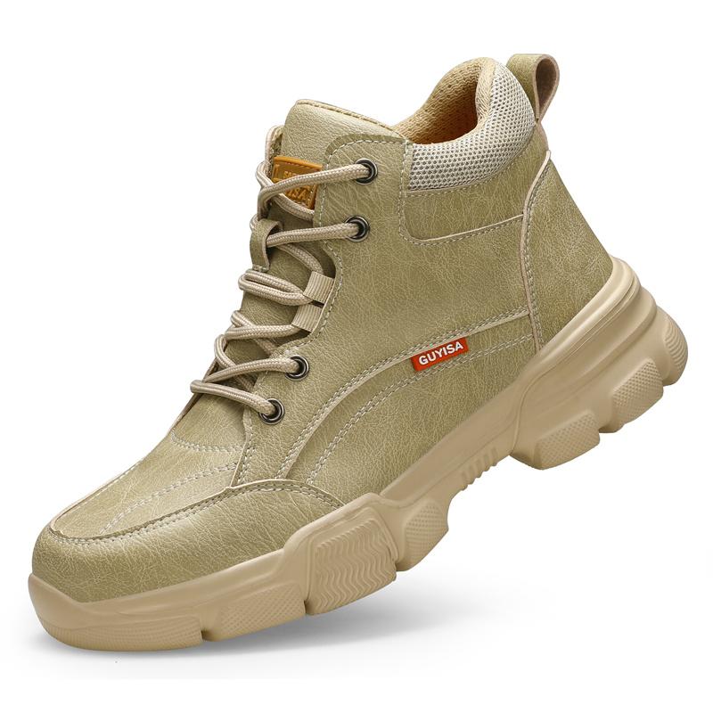 Latest  Waterproof Men Leather Boots Steel Toe Cap Safety Work Shoes Anti Smashing Indestructible Construction Welding Boots