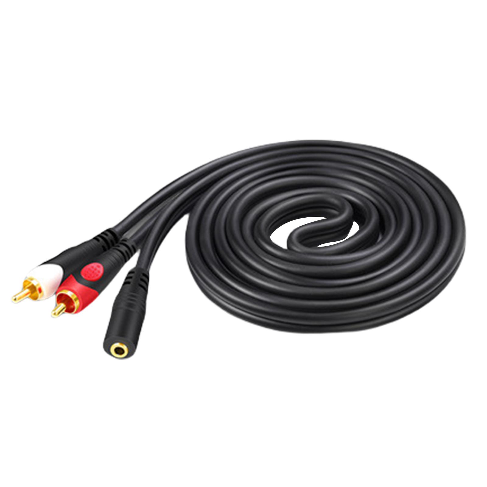 

Кабель RCA - 3,5 мм мама Аудиокабель RCA - 3,5 мм мама Позолоченные разъемы Aux - Dual RCA папа для звуковых систем 20CM