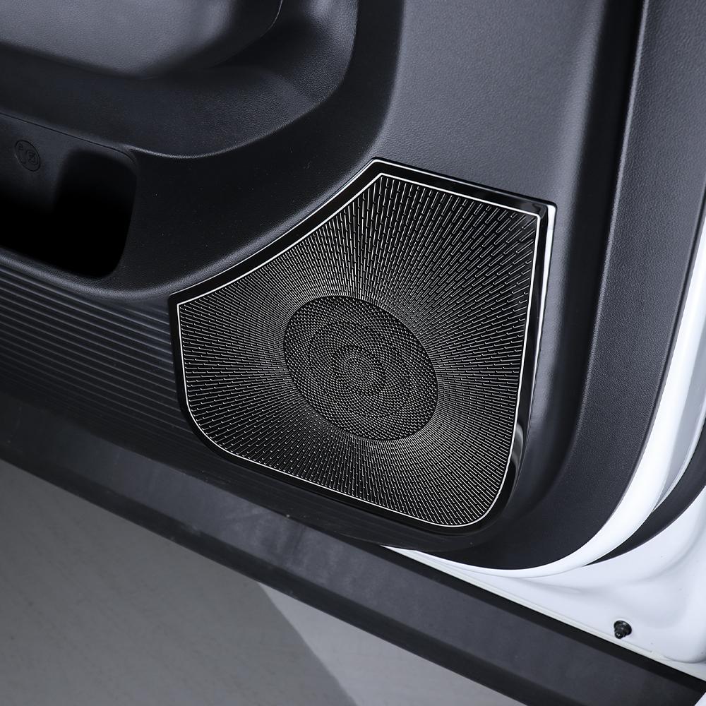 Schwarzer Edelstahl Schwarze Auto-Lautsprecherabdeckung Auto-Subwoofer-Gitter Netz Zubehör für Hyundai Santa Fe MX5 2026 2026