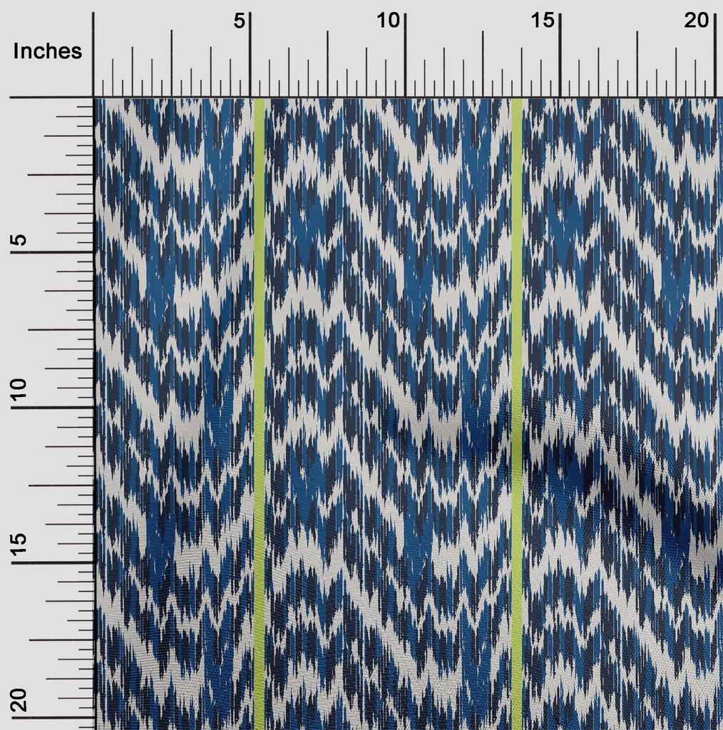 oneOone Cotton Flex Fabric Stripe & Chevron Ikat Fabric Prints By Yard 40 Inch