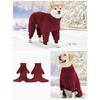 4 Leg Dog Outerwear Plush Jumpsuit Outdoor Warm Coat For Winter Warmth And Indoor Pajamas for Small To Large Breeds