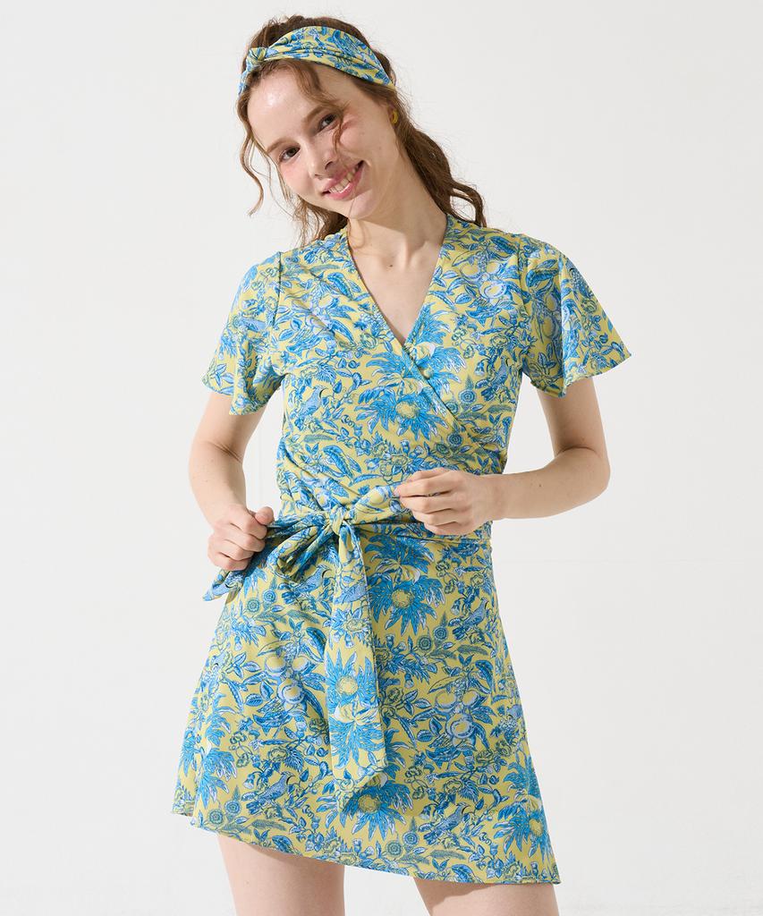 Bonide V&A Cover-Up Wrap Swimsuit Yellow (Slim)