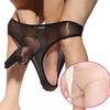 Manga Sexy para Pénis Masculino Cuecas de Renda Masturbação Roupa Interior Cuecas Calções Calcinhas Bolsa Bainha Homem Calças Cuecas