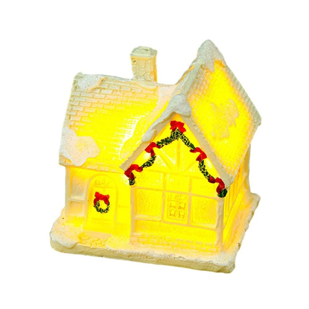 Decoration Landscape Ornament Present White + LED Light