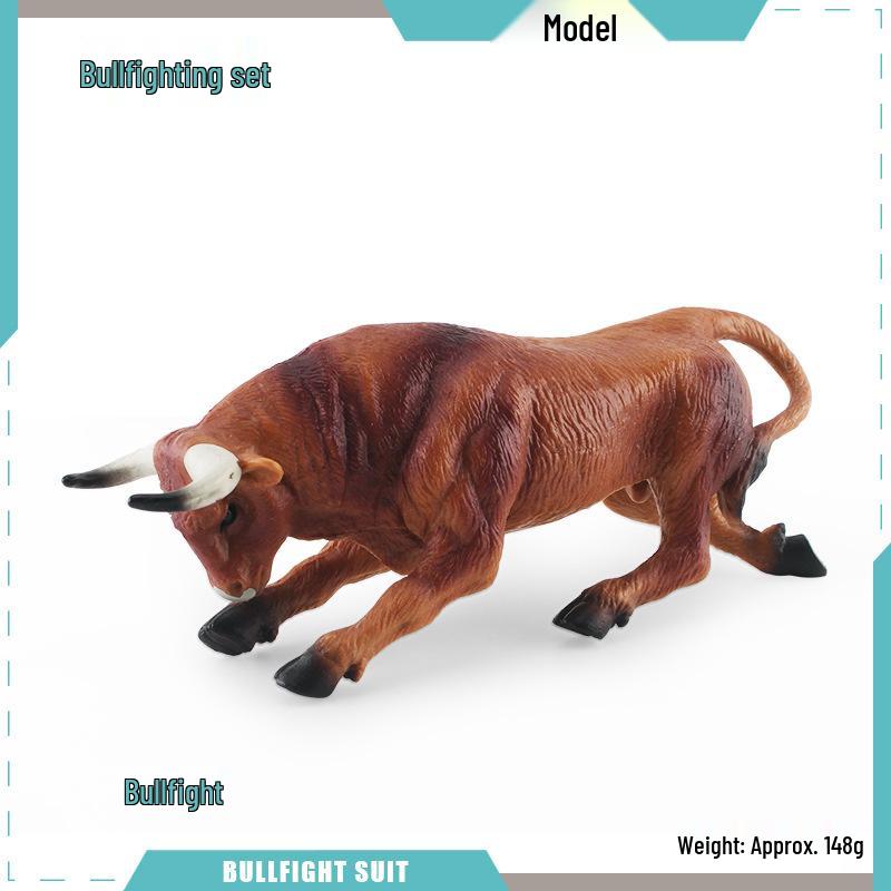 Spanish Bullfighting Set: North African Wild Bull & Tamed Bull Rider Figurine