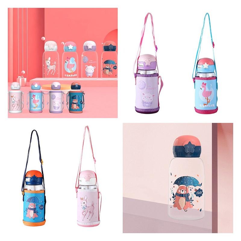 Bottle 700ml Water Straw Cup Sleeve Portable Leakproof Kid Kettle Sports Travel