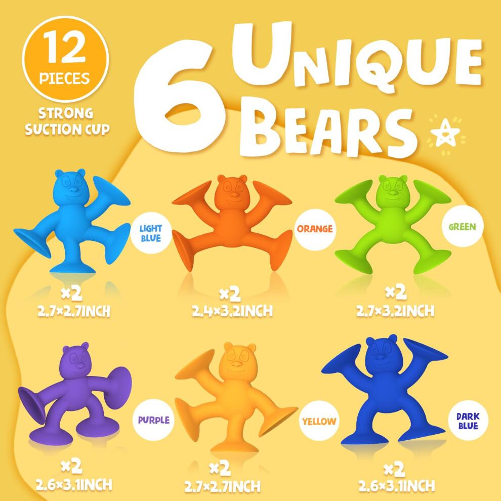 Baby Bath Toys Suction Toys for Kids,Toddler Travel Toys for Connect, Build, Create Kids Suction Fidget Toys Suction Cup Toys for Windows Building To