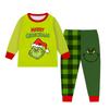 Kids' Casual Printed Long-Sleeve Neck Pullover Top and Pants Set