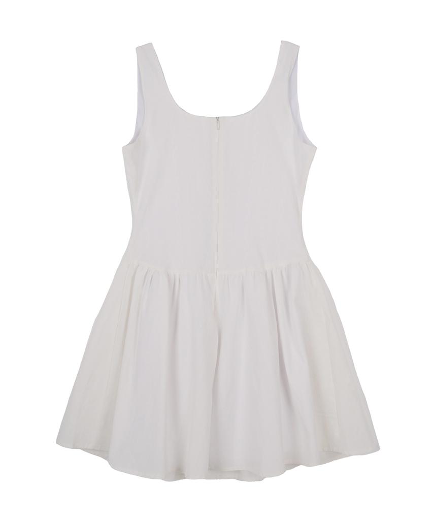 HIGH SCHOOL DISCO Hook Flare Sleeveless Dress White