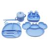 Children's Dinner Plate Bear Compartment Plate Bear Bowl Learning Cup with Suction Cup Autonomous Feeding Training Bowl and Plat