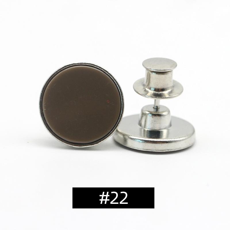 

Висувні Ґудзики для Джинсів Регульовані Знімні Великі до Малих Ґудзик на Талію Без Цвяхів Металевий Ґудзик Артефакт Round & Convex & 17MM & 22 #* 17MM