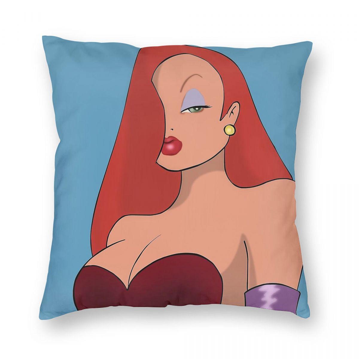 Who Censored Roger Rabbit Jessica Square Pillowcase Polyester Linen Velvet Pattern Zip Decorative Bed Cushion Cover 30x30cm
