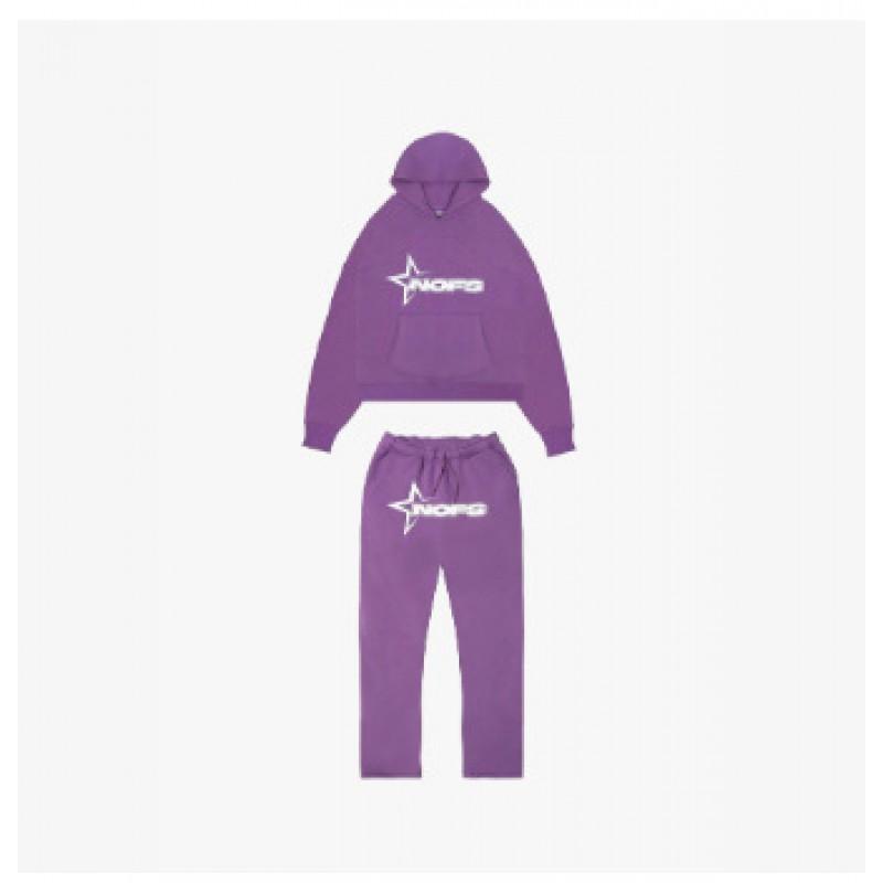 Hip Hop Streetwear Hoodie Pants Set Men Women - Embroidered Letter Print Loose Fit Long Sleeve Unisex Tracksuit