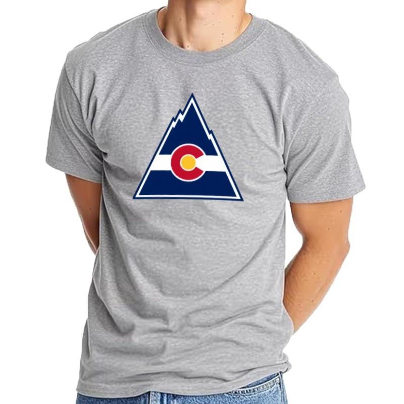 Camiseta CláSica De Hockey Colorado Para Hombre Camiseta De Manga Corta Ropa De Anime Camisetas De Secado R
