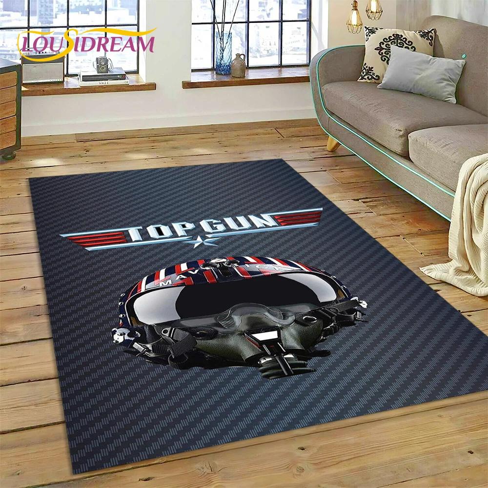 Top Gun Sign Tom Cruise Fighter Carpet Rug for Bedroom Living Room Home Sofa Decoration,Children Game Large Decor Floor Mat Gift